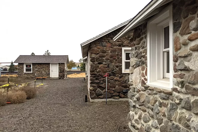 Three of LaCrosse's historic rock bunk houses that are almost finished being restored and modernized. - CHEY SCOTT PHOTO