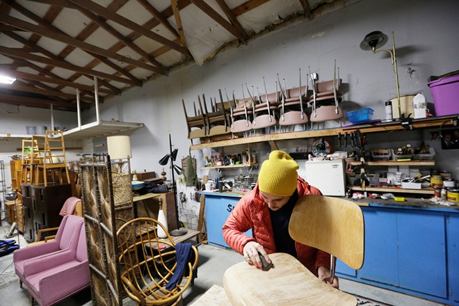 Ryan Flanery has turned revitalizing wood into a career. - YOUNG KWAK PHOTO