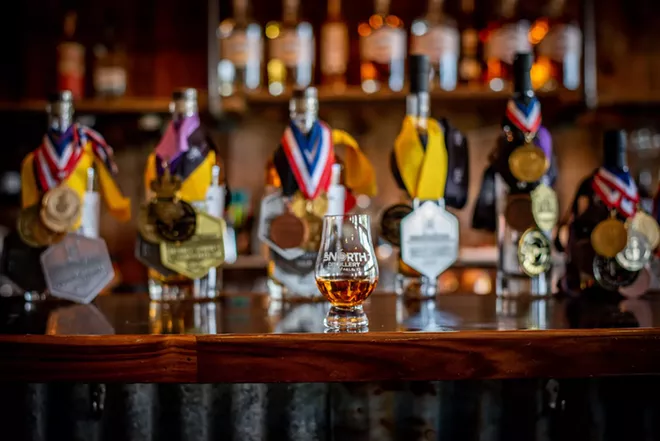 The North Idaho distillery recently raked in the awards for its barrel-aged brandy, honey spirits, whiskey and more. - COURTESY UP NORTH DISTILLERY