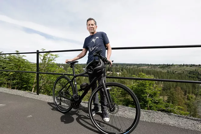 Spokane author Jess Walter was struck by a truck while riding downtown in May. - YOUNG KWAK PHOTO