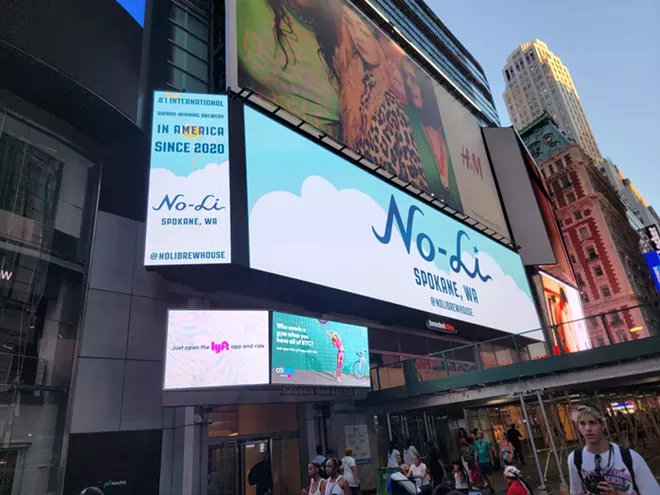 Small-town vibes hit big-city lights with No-Li ad in Times Square