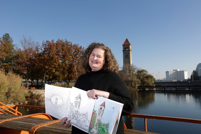 The Spokane Coloring Book celebrates local landmarks and history while encouraging people to connect over art