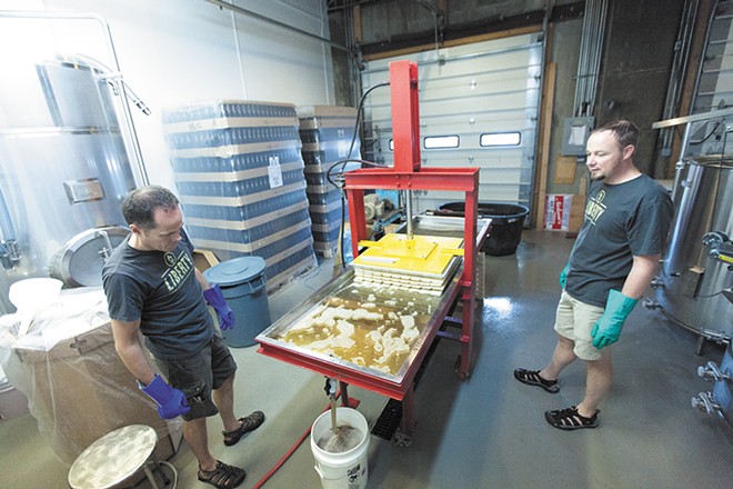 One Tree Cider's co-owner Neal Hennessy with an assortment of ciders. - YOUNG KWAK