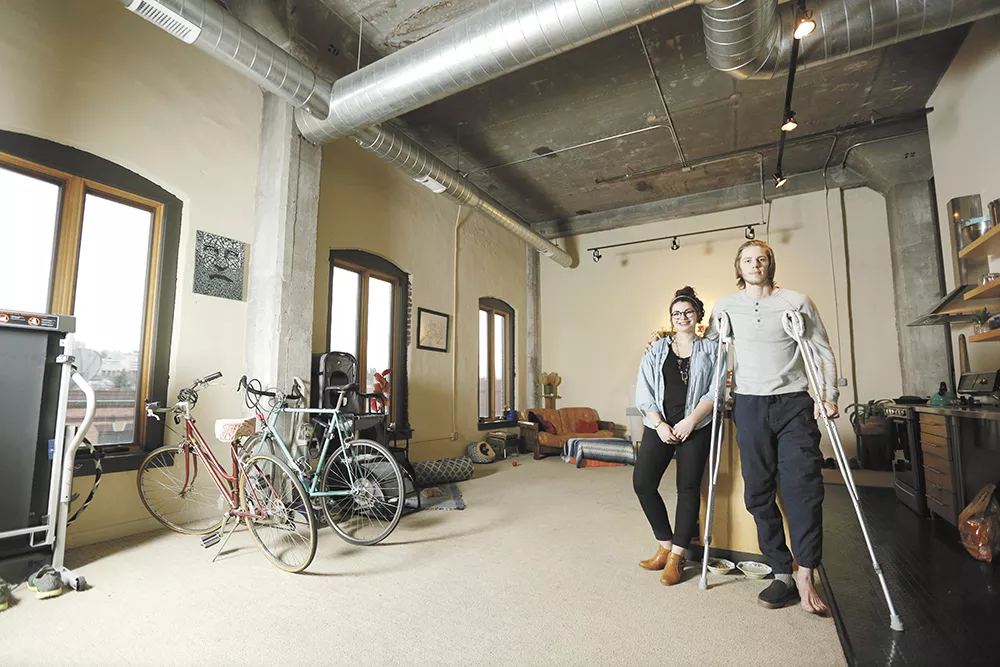 Alex Howard (right) and Syd Silva found a loft on the east side of downtown after college. - YOUNG KWAK