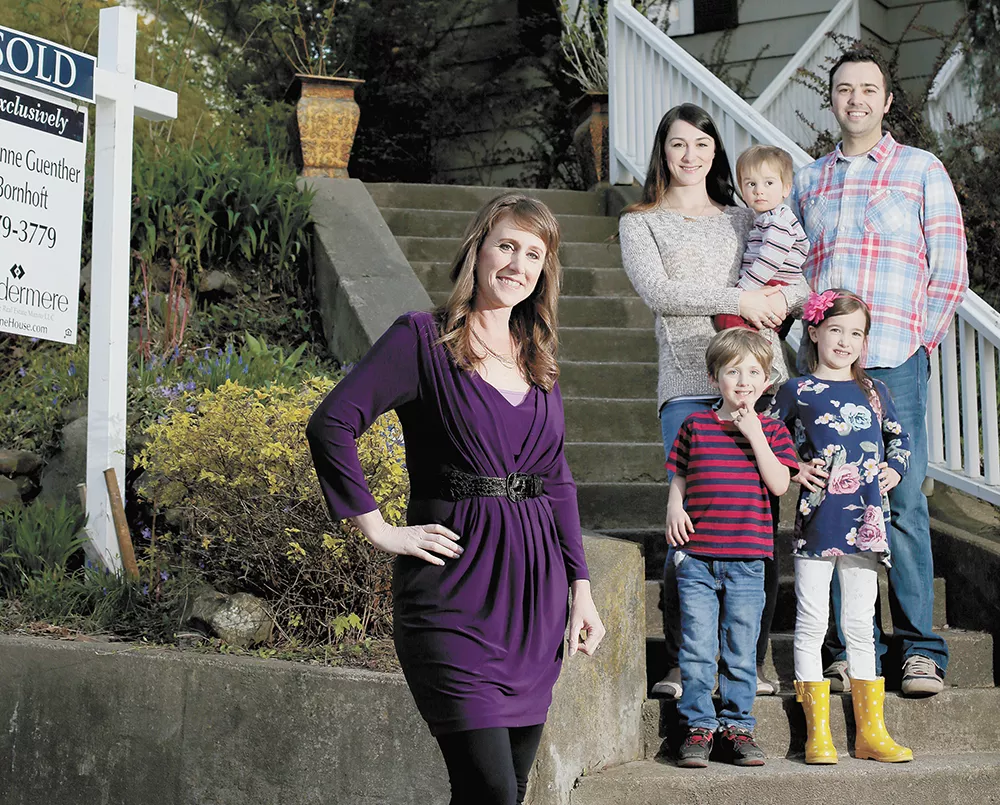 Realtor Marianne Guenther Bornhoft says that Andy and Ariel Belzer got a good deal when they bought this South Hill home — but she warns that the hot local housing market comes with risks. - YOUNG KWAK