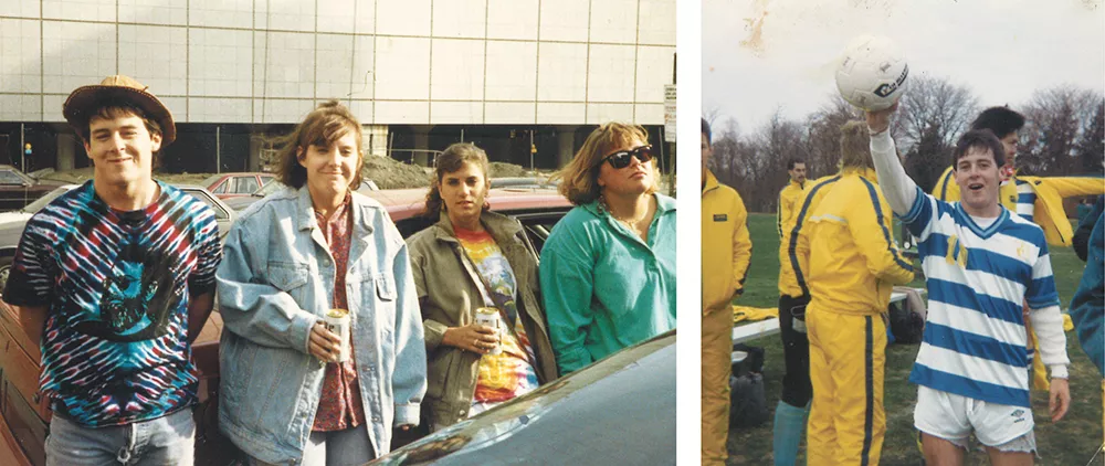 Tod Marshall (left) at a Grateful Dead show; (right) a soccer scholarship allowed Marshall to go to college. - TOD MARSHALL PHOTO