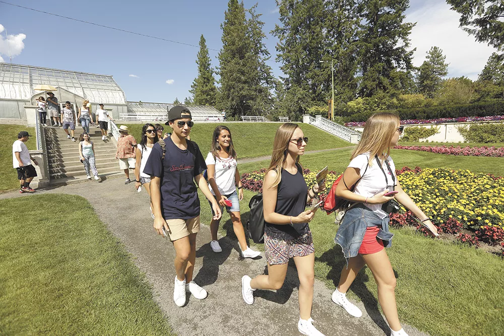 During their 17-day stay in Spokane, high schoolers from Cagli, Italy, visited Manito Park and many other sites. - YOUNG KWAK