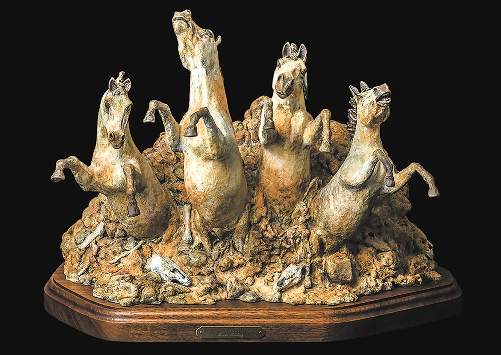 This sculpture by Kevin Kirking honoring local Native American tribes could soon be on display at the Spokane Valley City Hall.