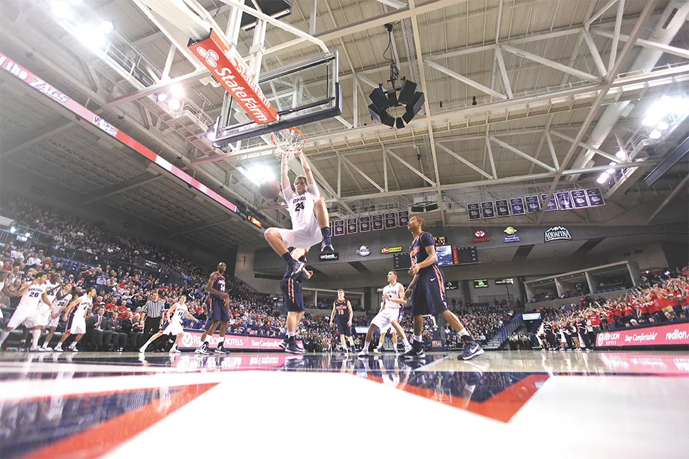 A back injury kept Przemek Karnowski out most of last season, but he's back and hoping to make an impact on a new-look Gonzaga squad. - YOUNG KWAK