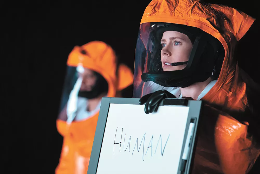 Amy Adams delivers a powerful performance as a linguist trying to communicate with extraterrestrials.