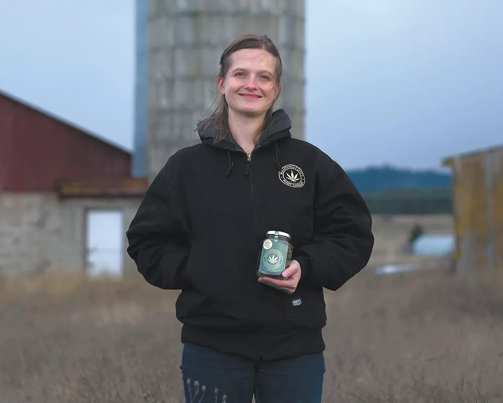 Cannabis farmers like Crystal Oliver are worried about Spokane County's decision to halt new outdoor grows. - HECTOR AIZON