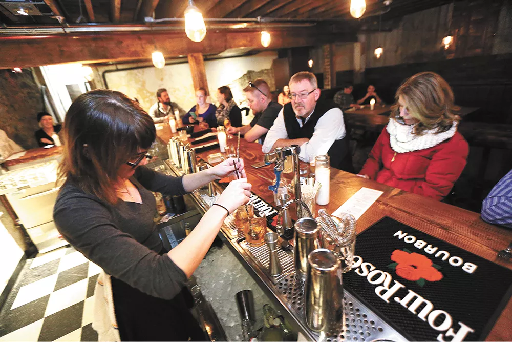 The new Hogwash Whiskey Den and Inland Pacific Kitchen are both housed in the 112-year-old Washington Cracker Co. Building. - YOUNG KWAK