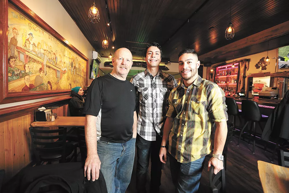 Brown Derby co-owners Dave Jones, his stepsons Casey Yahrling and Sean Yahrling, have revived the historic bar in the Garland District. - YOUNG KWAK