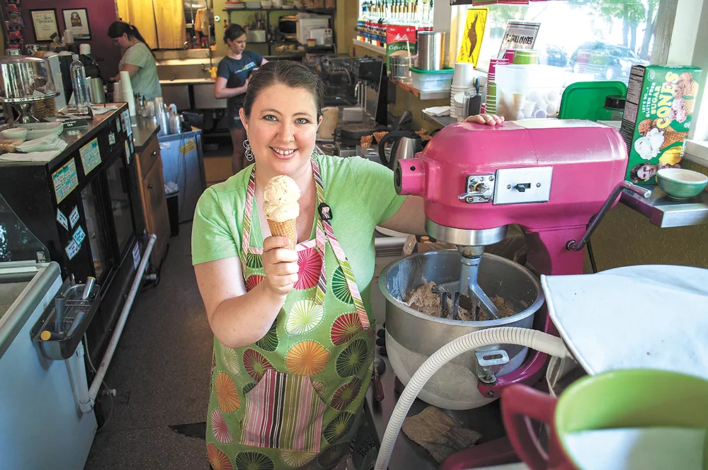 Jennifer Davis, owner of the Scoop ice cream shop, says she'll probably be taking on more shifts so her business can afford the $1.53 minimum-wage hike approved by voters in November. - SARAH PHILP