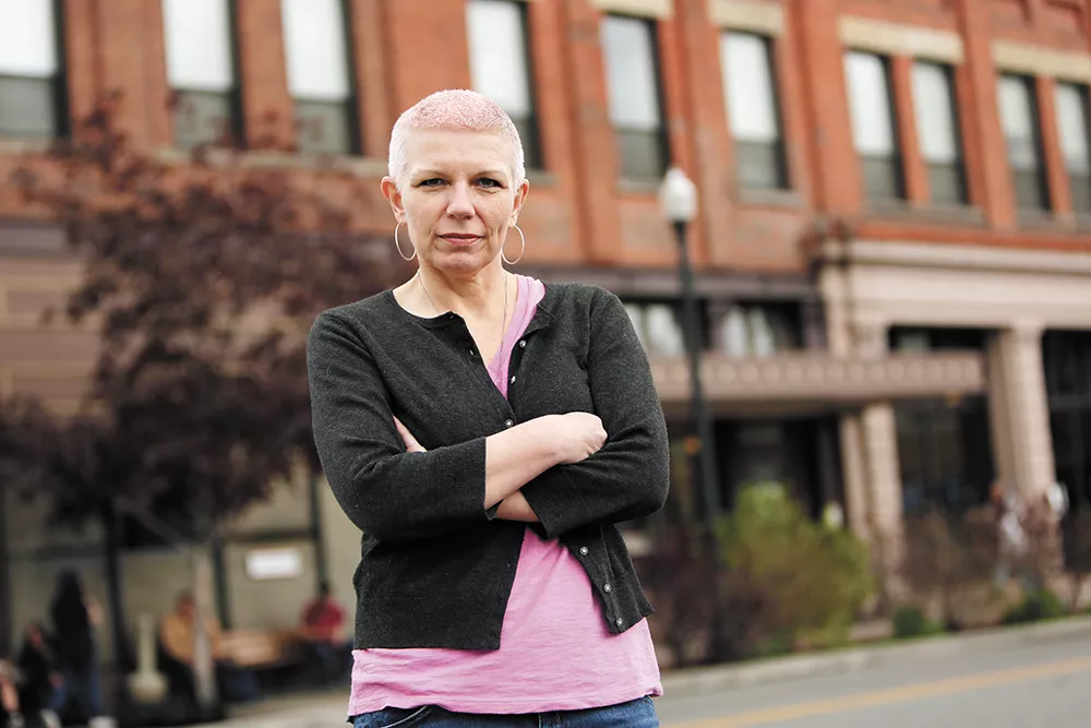 Ursula Heflick, who works part-time at the Carlyle, says she's standing up for residents. - YOUNG KWAK