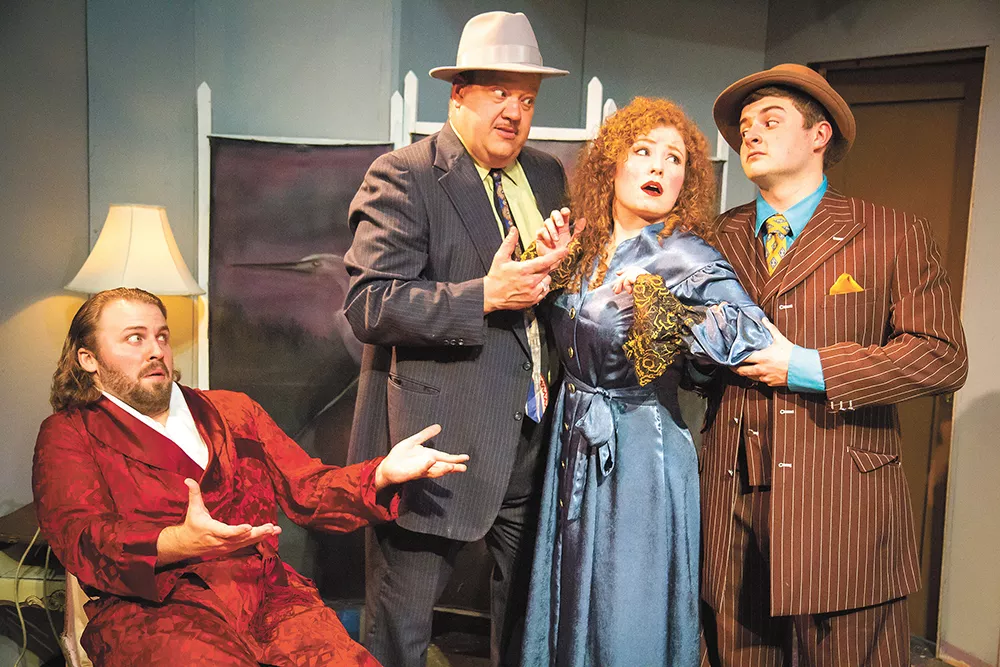 FROM LEFT: Daniel McKeever, Jhon Goodwin, Tami Knoell and Grady O'Shea in Kiss Me, Kate. - JEFF FERGUSON