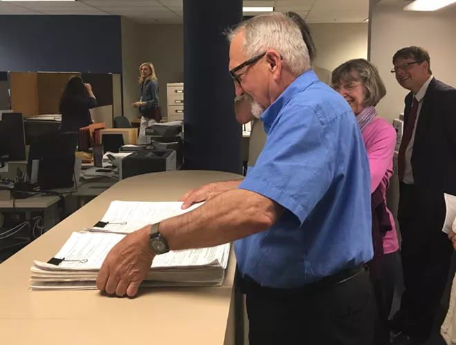 Safer Spokane submits oil and coal train initiative signatures, aiming to get on November ballot