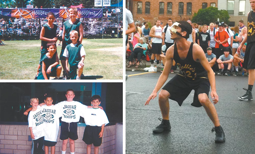 The author with his championship-winning Jaguars (left) and his daunting nose guard. - MICHELE CRISCIONE