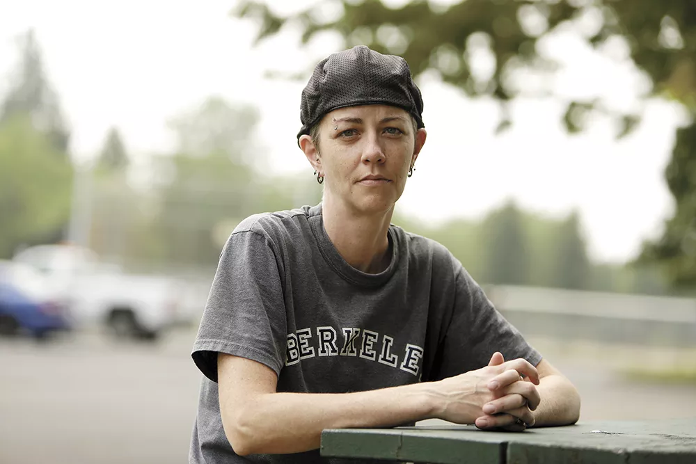 Hayden Powell has lived in her car in Spokane for over a year, unable to find an apartment even with help from SNAP's Rapid Re-Housing Program. "The only way it's ever going to change is if people who are being screwed by the system say something," she says. - YOUNG KWAK
