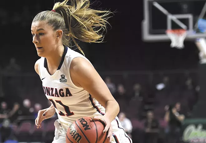 With any luck, Laura Stockton and the Zags will make it to the NCAA tourney regional hosted in Spokane. - KYLE TERADA