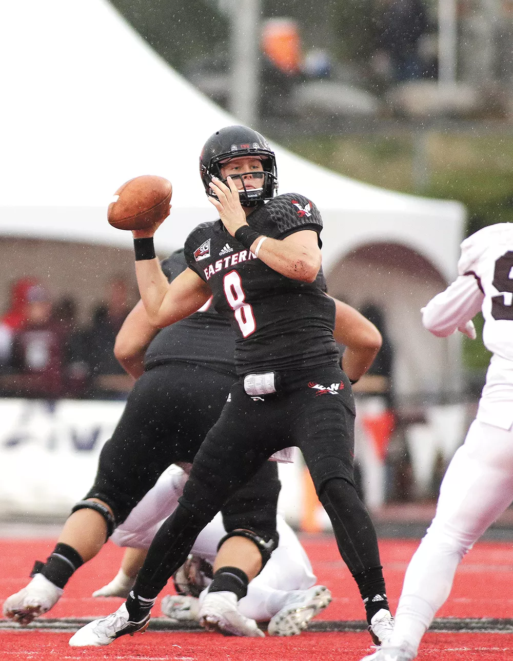 Gage Gubrud will try to follow up a record-setting season with a less-experienced receiving corps. - YOUNG KWAK