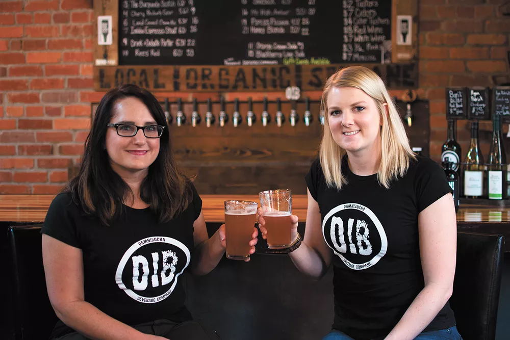 Linda Johnson, left, and Jamie Sweetser want everyone to enjoy their locally brewed kombucha. - STUART DANFORD