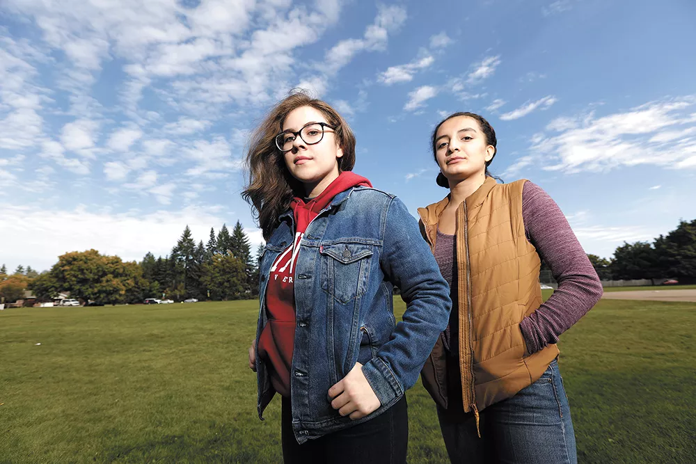 Whitworth University sophomores Catalina Corvalan (left) and Sara Trujillo advocate for the undocumented community as members of the Spokane Dream Project. - YOUNG KWAK