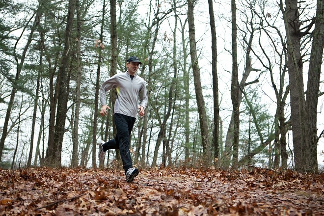 Dr. J. Michael Gaziano, a Harvard cardiologist, out for a run on trails in Dedham, Mass., Dec. 23, 2014. Federal researchers say they have conclusively determined that ideal blood pressure rates are far lower than the current guidelines, ending the study more than a year early in order to disseminate the life-saving information. “This study will shake things up,” said Gaziano, who was not involved with the study. - KAYANA SZYMCZAK/THE NEW YORK TIMES