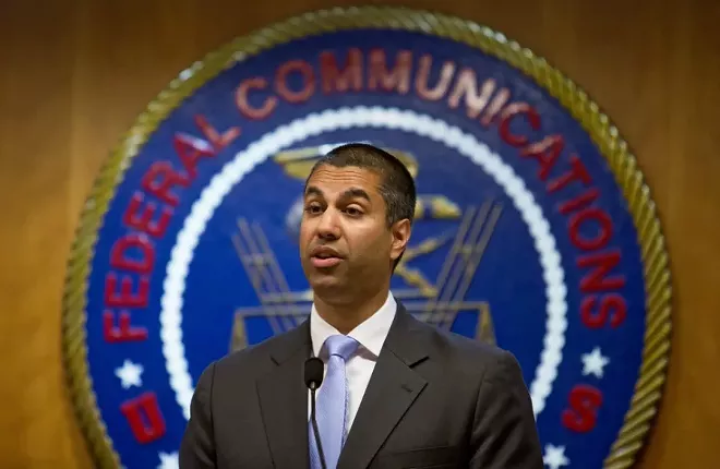 Ajit Pai, chairman of the Federal Communications Commission, at the federal agency's headquarters in Washington, June 23, 2017. - ERIC THAYER/THE NEW YORK TIMES