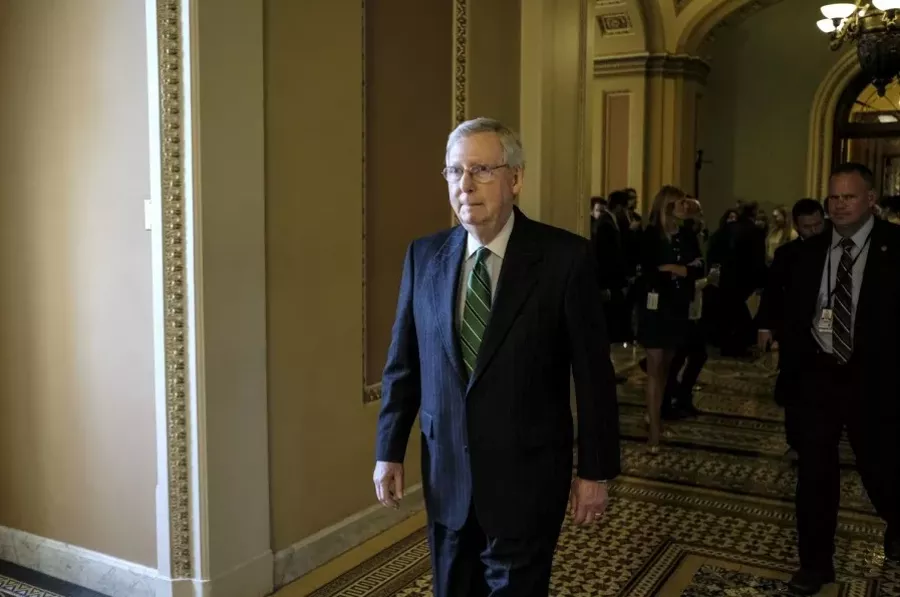 Senate Majority Leader Mitch McConnell on Capitol Hill in Washington on Oct. 31, 2017. - GABRIELLA DEMCZUK/THE NEW YORK TIMES