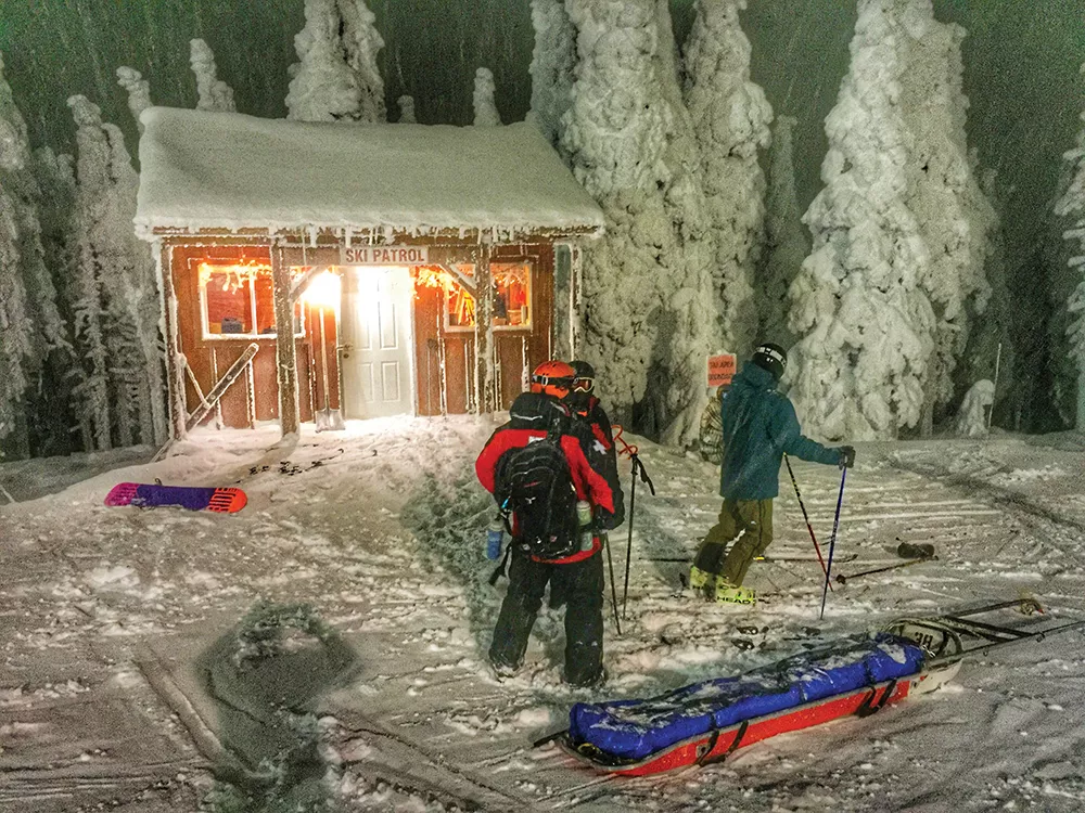 Mt. Spokane Ski Patrol members respond to about 250 calls for help on the slopes each year. - MT. SPOKANE SKI PATROL PHOTO