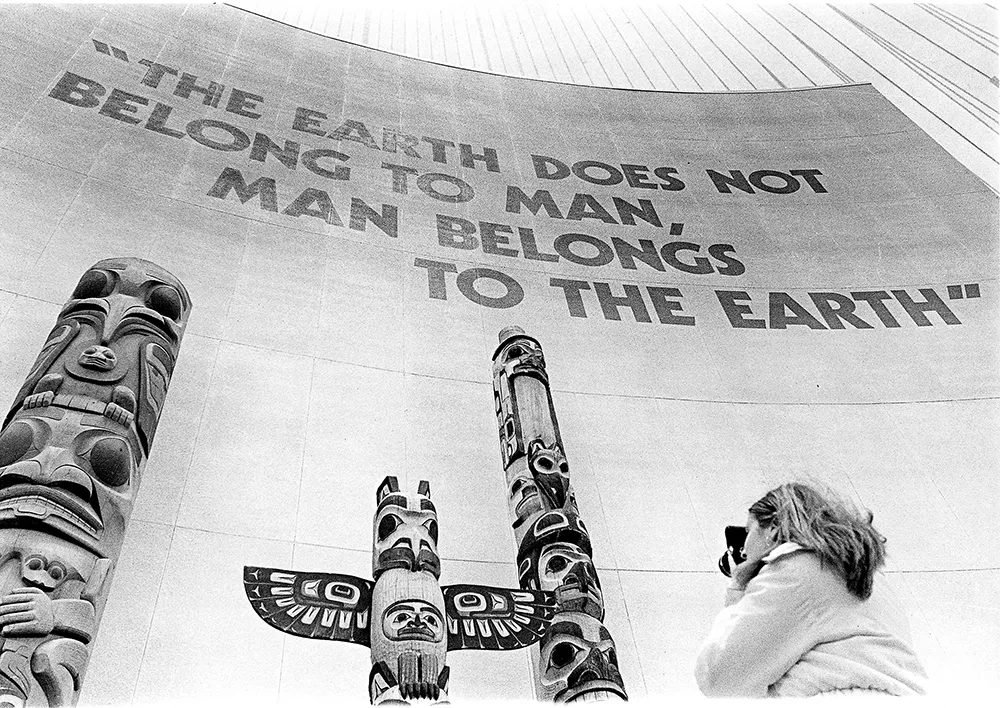 This quote, misattributed to Chief Seattle, greeted visitors to the World's Fair in 1974. - NORTHWEST MUSEUM OF ARTS AND CULTURE PHOTO