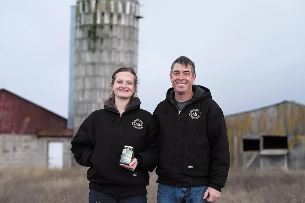 Pot farmers Crystal and Kevin Oliver worry about new fees from the regional Clean Air Agency. - HECTOR AIZON