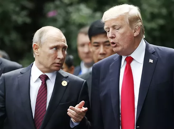 In a tweet, President Trump laid the blame for the attack partly on President Vladimir Putin of Russia, the first time since his election that he has criticized the Russian leader by name on Twitter. - JORGE SILVA/POOL VIA THE NEW YORK TIMES