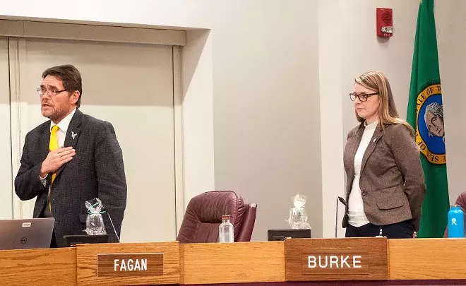 Spokane Councilwoman Kate Burke's take on the Pledge of Allegiance draws public comments