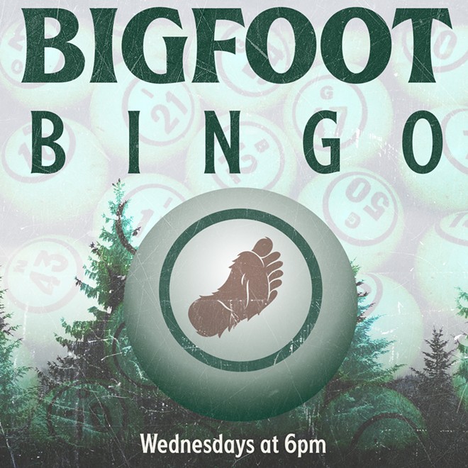 Join Spencer at Bigfoot Pub & Eatery every Wednesday at 6pm for BINGO!