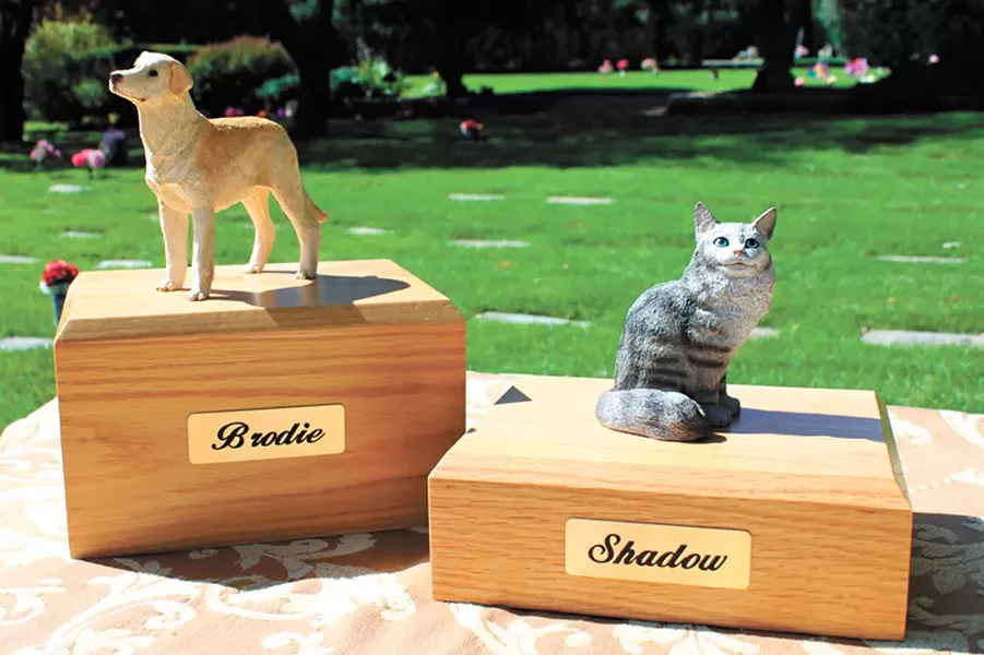 Pet urns memorialize our beloved animal friends. - FAMILY PET MEMORIAL PHOTO