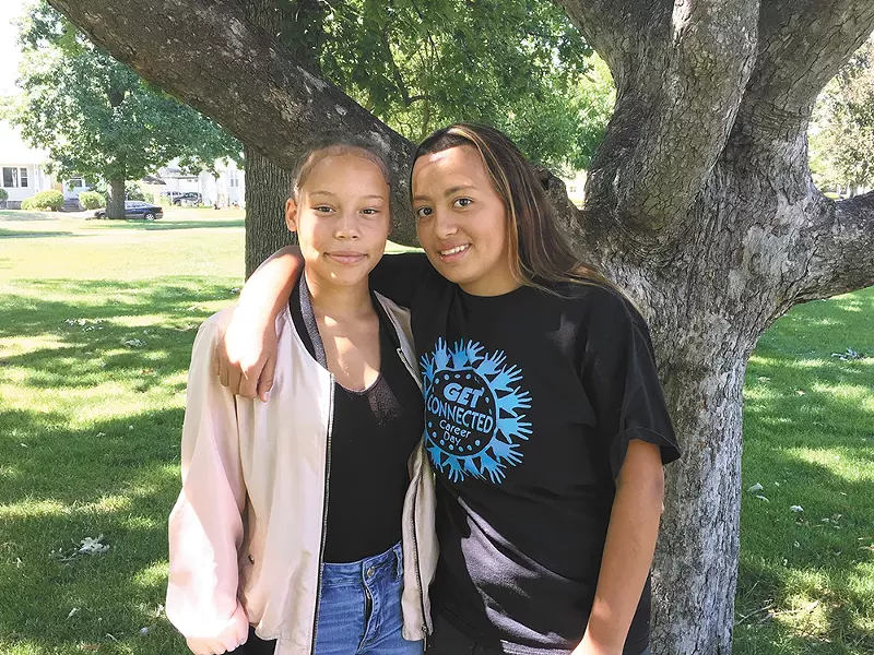 Nicky Brown (left) and Jasmine Sanchez are still shaken weeks after the altercation. - MITCH RYALS PHOTO