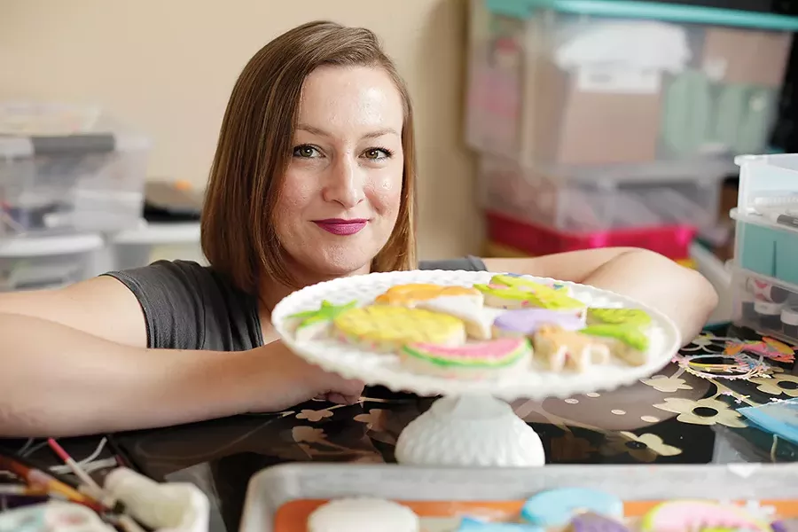Each cookie is a unique work of art at Amber Fenton's Electric Sugar Cookie. - YOUNG KWAK