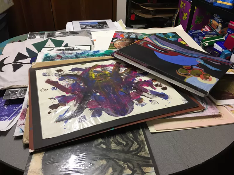 VOA staff are sorting through decades of artwork from homeless women and youth for the upcoming Eye Contact: Homeless Art Exhibit.