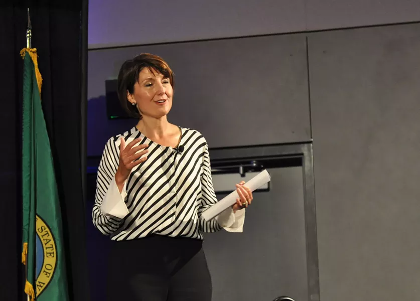 Rep. Cathy McMorris Rodgers at her annual August town hall meeting last Thursday. - DANIEL WALTERS PHOTO