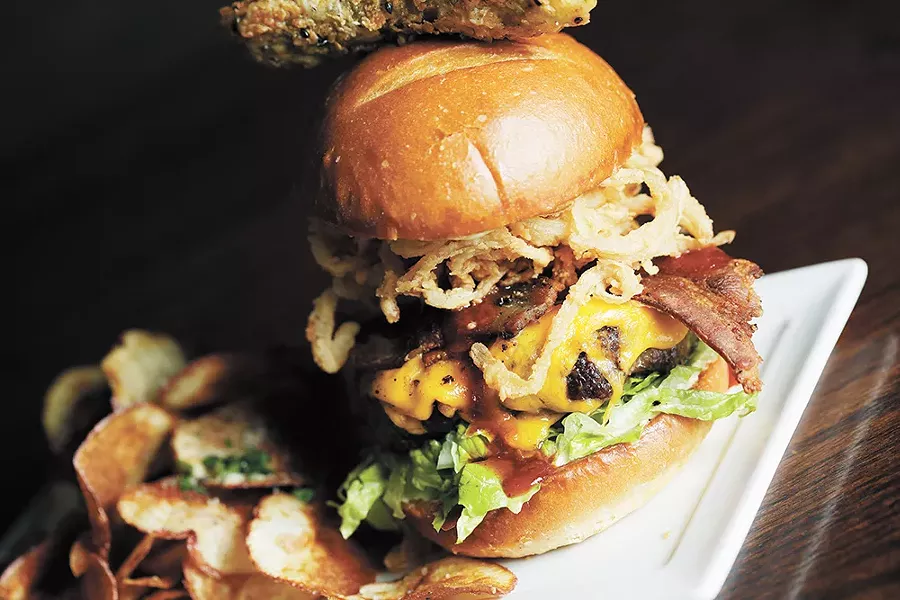 A Wednesday Chef's Special Burger at Downriver Grill. - YOUNG KWAK