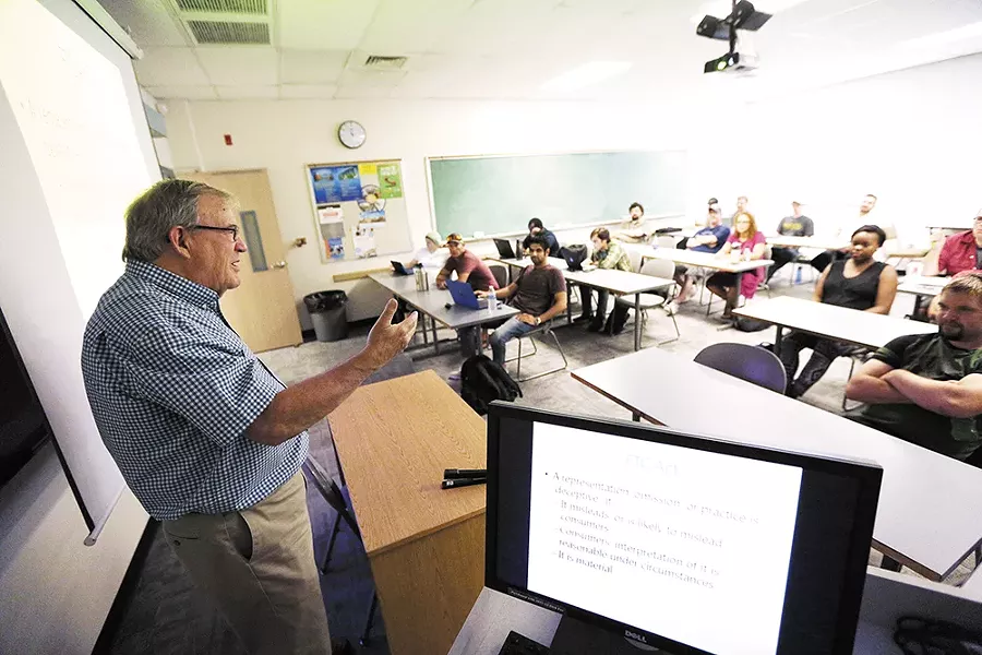 Ron Price teaches a computer ethics and law class at Spokane Falls Community College. - YOUNG KWAK