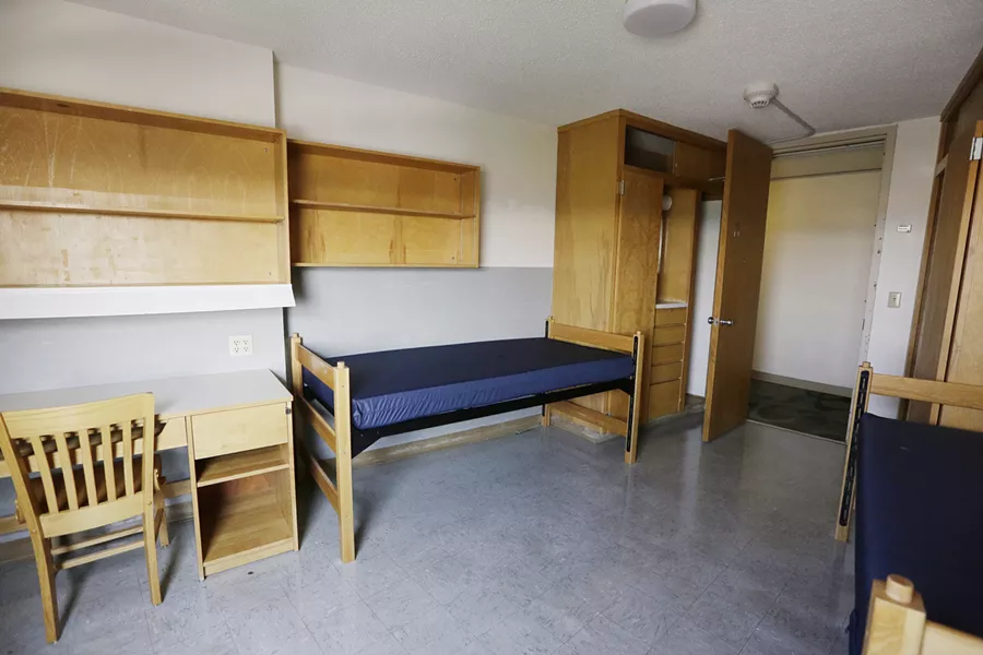 A dorm room at Eastern Washington University's Dressler Hall in Cheney. - YOUNG KWAK