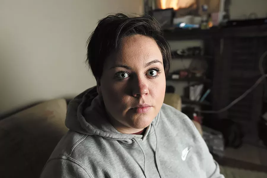 Amy Thomas says Diamond Freight Systems paid her for 40 hours when she actually worked 90 to 120 hours a week. - YOUNG KWAK