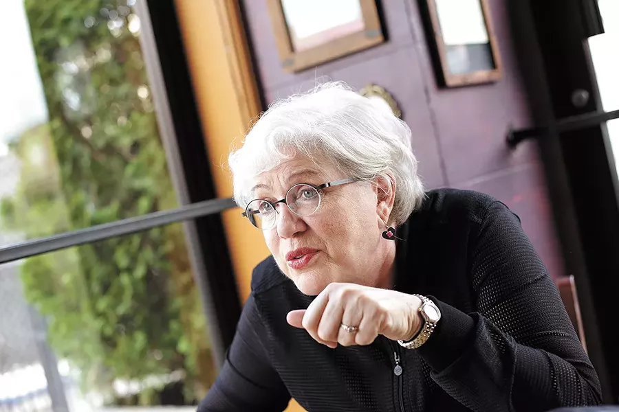 Julia Sweeney discusses her career at Rocket Bakery in July. - YOUNG KWAK