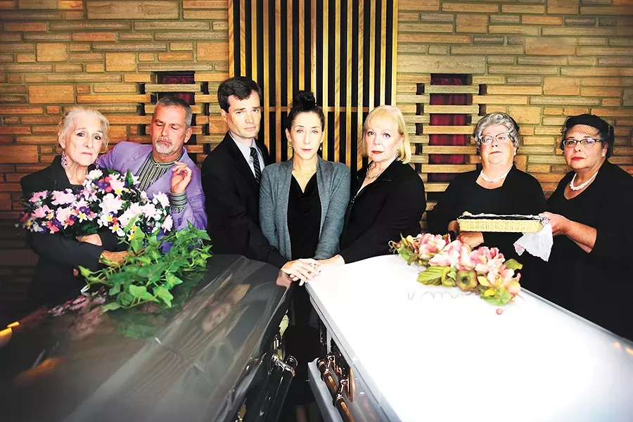 The ensemble of Closing It Up, with Molly Allen in the middle. - EMILY JONES PHOTO