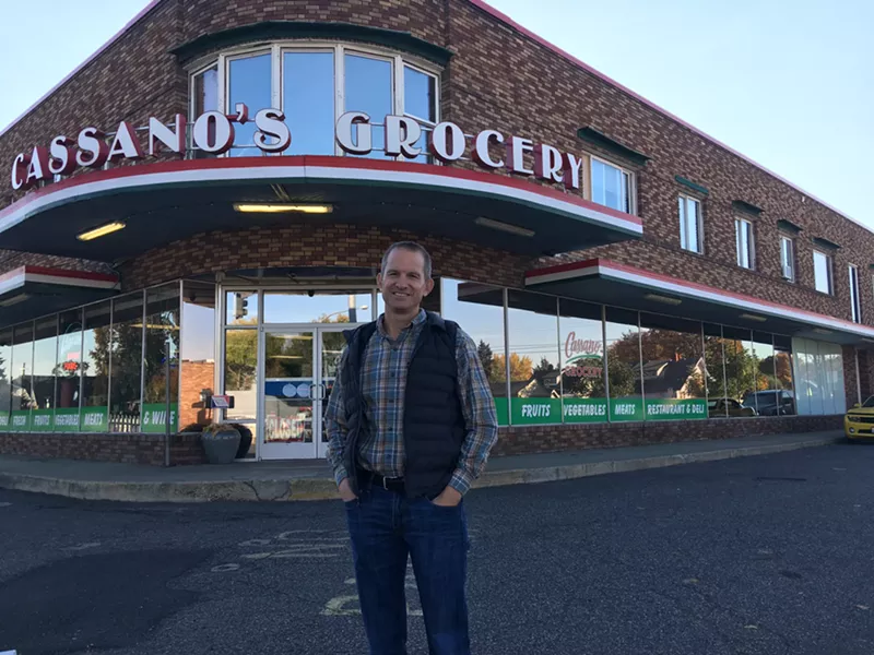 Family Promise of Spokane Executive Director Steve Allen stands outside the new location for the Open Doors family shelter on Friday, Oct. 19, 2018. - SAMANTHA WOHLFEIL PHOTO