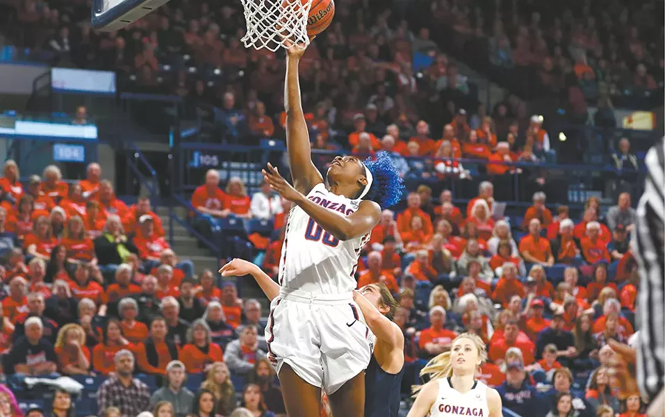 Zykera Rice. - TORREY VAIL/GONZAGA UNIVERSITY ATHLETICS PHOTO