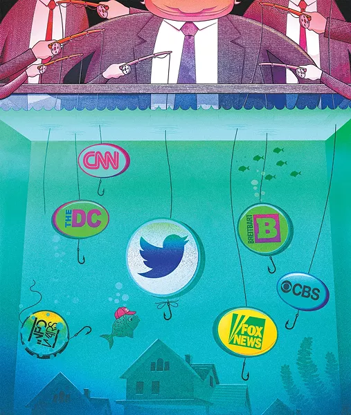 The news media's quest for clicks has undermined America's trust in journalism. - ANSON STEVENS-BOLLEN ILLUSTRATION